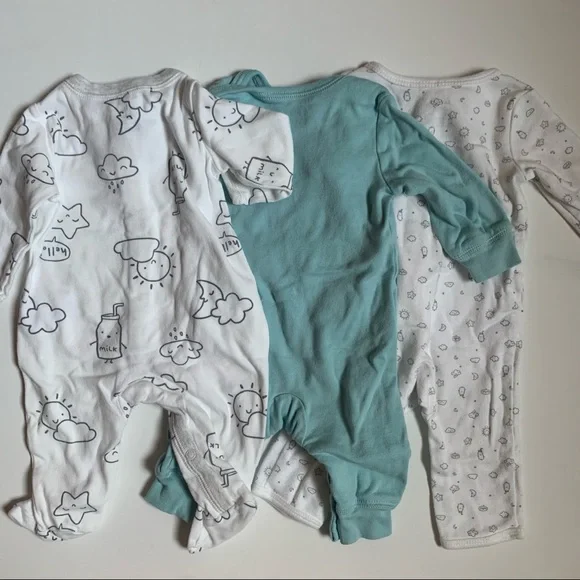 Carter’s Baby Long Sleeve Graphic Coveralls 3 Pack - Picture 2 of 6